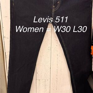 Levi's Women's 511 Skinny Jeans in Black with Gold Stitching